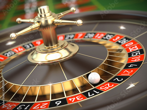 Photo: Casino Roulette - 3d render Casino Roulette - 3d render