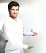 man welcome gesture man welcome gesture