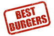 Grunge Stempel rot BEST BURGERS