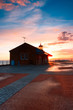 Lighthouse on the pier in Morecambe