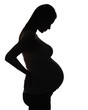 Silhouette of the pregnant woman