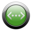 Green Metallic Orb Button "Ethernet"