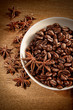 Bowl of coffee beans and spice Bowl of coffee beans and spice