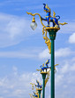Native Thai style street lamp pillar Native Thai style street lamp pillar