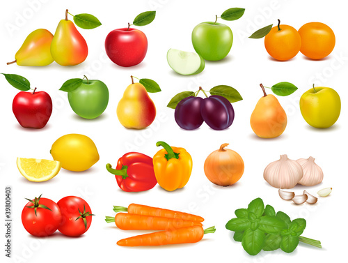 Vector: Big collection of fruits and vegetables Vector Big collection of fruits and vegetables Vector