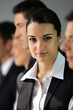 Businesspeople stood in a row