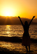 Young girl is enjoying the freedom