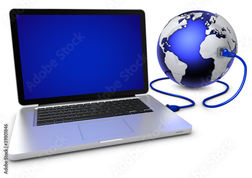 Illustration: Laptop Netzwerk Laptop Netzwerk