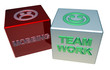 3D Doppelwürfel - MOBBING - TEAMWORK