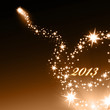 Goldenes Feuerwerk Hintergrund 2013