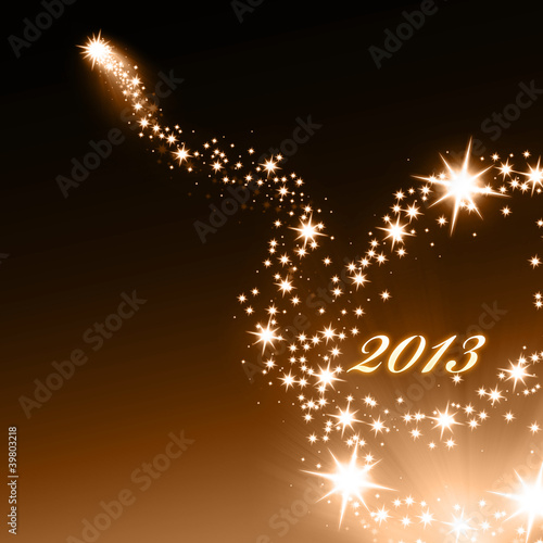 Illustration: Goldenes Feuerwerk Hintergrund 2013 Goldenes Feuerwerk Hintergrund 2013