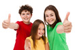 Kids showing OK sign isolated on white background Kids showing OK sign isolated on white background