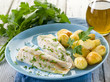 steamed cod with parsley and potatoes
