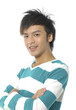 Young smile man looking at camera isolated –close up