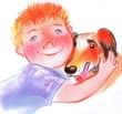 boy and dog