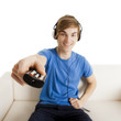 Man with a remote control