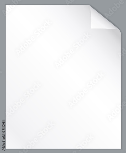 Vector: Blank sheet of paper. Blank sheet of paper.