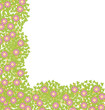Decorative corner element with pink flowers Decorative corner element with pink flowers