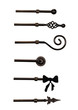 Foto: some isolated curtain rod ending on white some isolated curtain rod ending on white