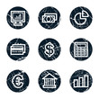Finance web icons set 1, grunge circle buttons Finance web icons set 1, grunge circle buttons