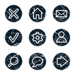 Basic web icons, grunge circle buttons Basic web icons, grunge circle buttons
