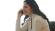 Video: Happy business woman close up of talking on smart phone Happy business woman close up of talking on smart phone