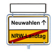 Schild Neuwahlen in NRW