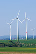 Four windwheels in the fields