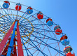 Attraction -a Big wheel in Sevastopol in Historical Parkway Attraction -a Big wheel in Sevastopol in Historical Parkway