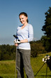playing golf
