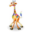 Giraffa Fantasia Psichedelica-Fantasy Colors Giraffe-Cartoon