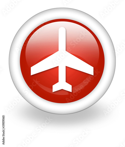 Illustration: Light Red Icon "Airport / Airplane" Light Red Icon "Airport / Airplane"