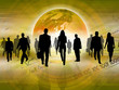 Illustration of a crowd of business people Illustration of a crowd of business people