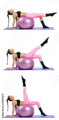 Photo: woman pilates exercise woman pilates exercise