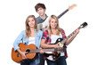 Young band rehearsing