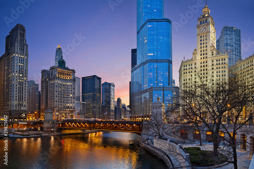 Photo: Chicago riverside. Chicago riverside.