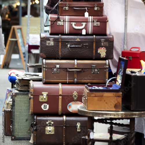 Photo: vintage suitcase on antic market vintage suitcase on antic market