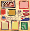 Grunge post stamps