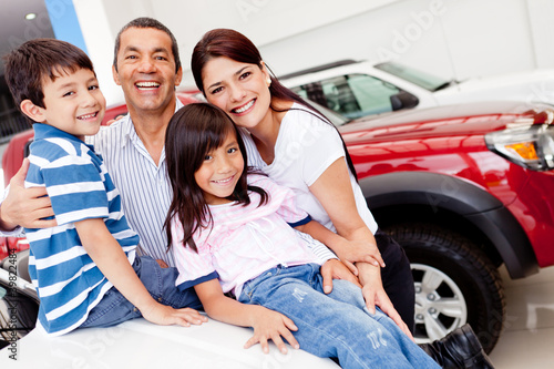 Photo: Family shopping for new car Family shopping for new car