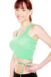 Cute female satisfied with her weight Cute female satisfied with her weight