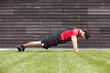Athlete man making pushups Athlete man making pushups