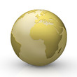 Illustration: Golden Globe on white - Europe Golden Globe on white - Europe
