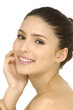 beauty close-up portrait young woman face