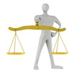 3d man with a scale