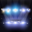 Empty podium for product advertising with lighting