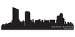 Grand Rapids, Michigan skyline. Detailed vector silhouette