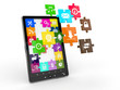 Tablet pc software. Screen from puzzle with icons.