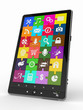Tablet pc software. Screen from puzzle with icons.