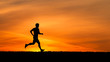 Jogger im Abendrot