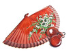 fan with castanets isolated on the white background